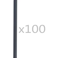Aidan kiinnikkeet, 100kpl, PVC, antrasiitti