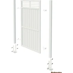 Aitaelementti Palmako Nina3 GYPNT 900x1800mm harmaa, 5kpl/pkt