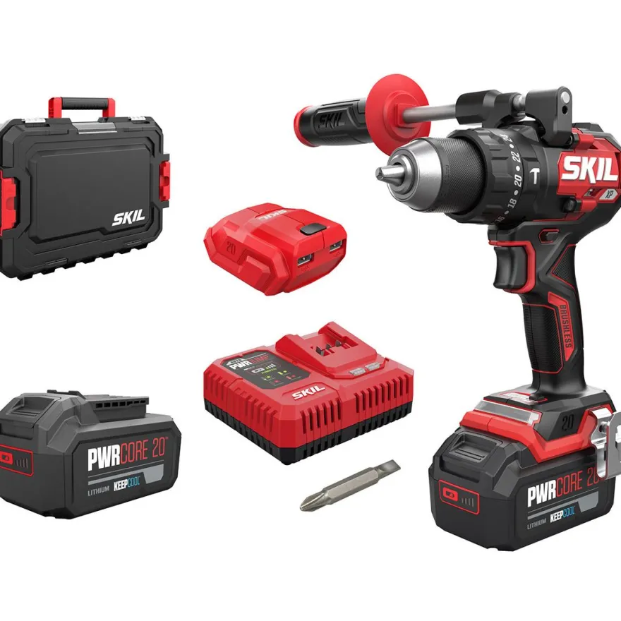 Akkuiskuporakone Skil 3085 HB XP Pro, 20V, 2x4.0Ah akuilla + salkku