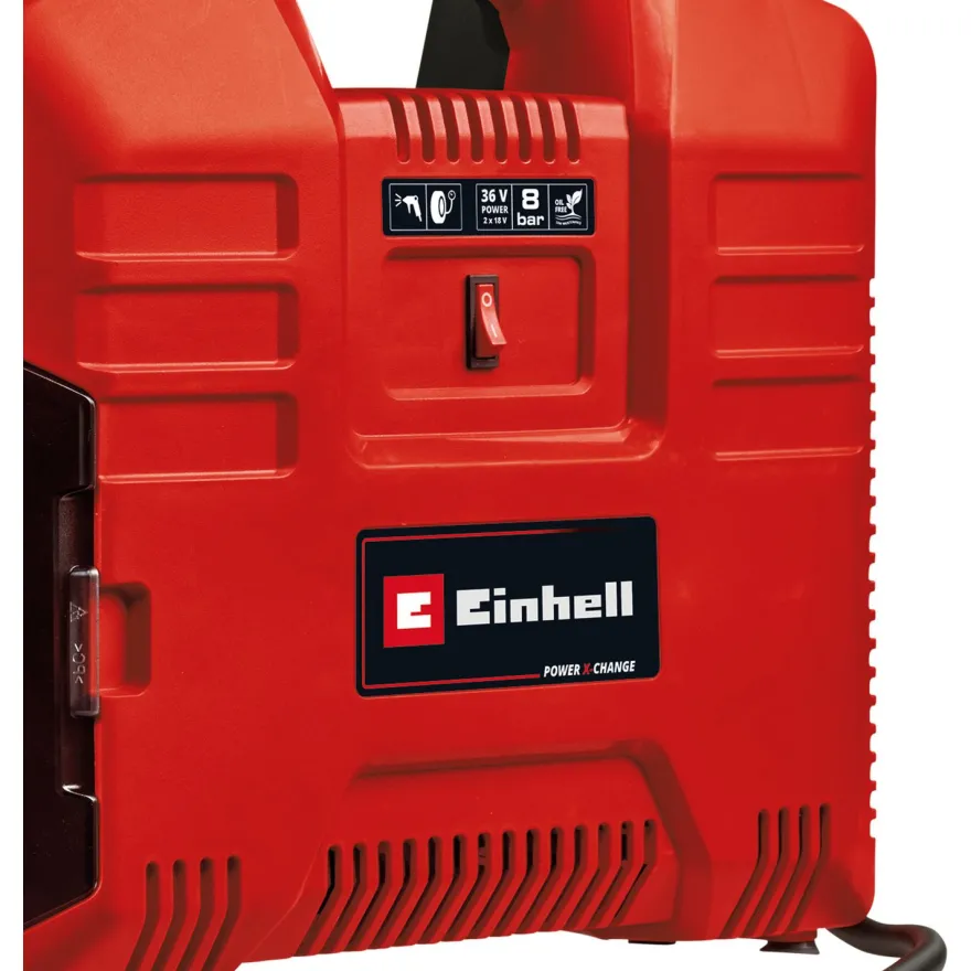 Akkukompressori Einhell PXC TE-AC 36/8 Li Of Set Solo, 2x18V, ilman akkuja