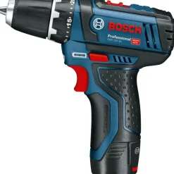 Akkuporakone Bosch Professional GSR 12V-15, 12V, 2x2.0Ah akuilla + Bag