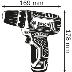 Akkuporakone Bosch Professional GSR 12V-15, 12V, 2x2.0Ah akuilla + Bag