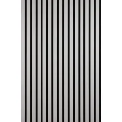 Akustiikkalevy Fog&Venø By Venø, 20x600x2400mm, mdf, vaaleanharmaa, musta huopa