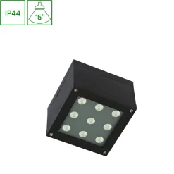 Alasvalo Spectrum Chloe COB LED 3000K 15° IP44 150x150x105mm musta