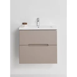 Allaskaappi altaalla Hafa Clay, 600 mm, tumma beige