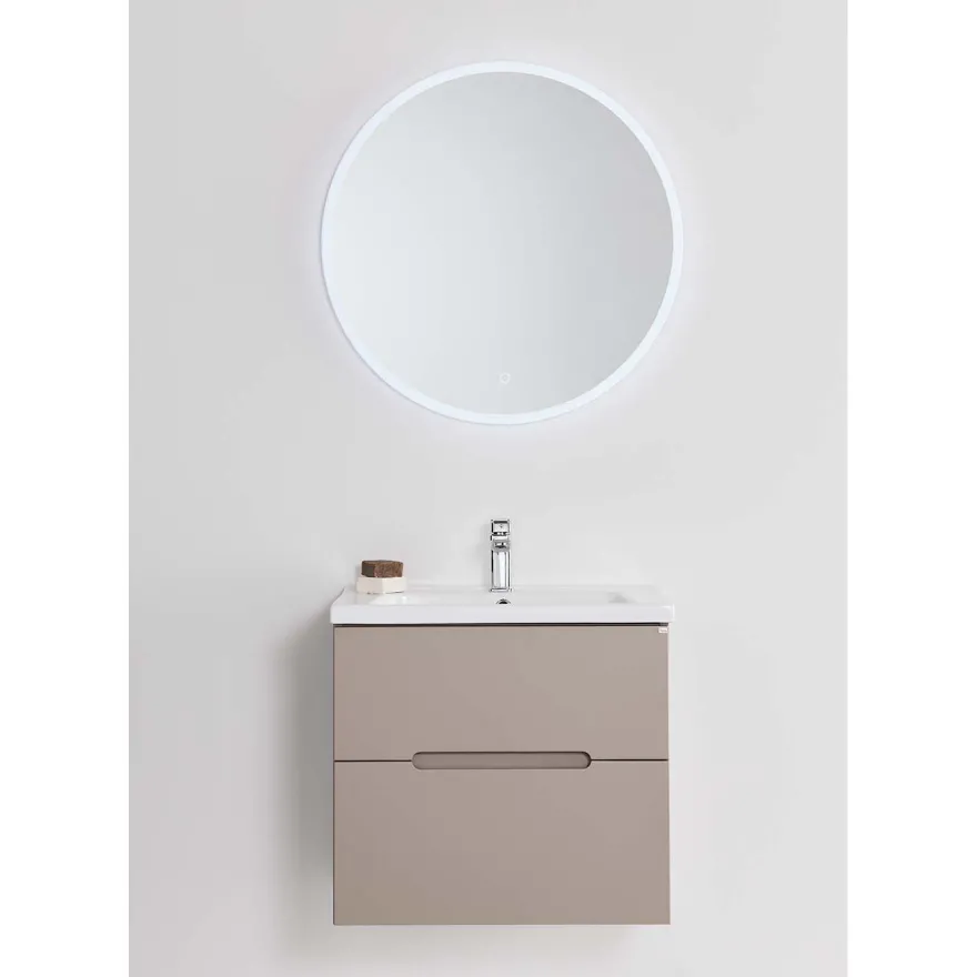 Allaskaappi altaalla Hafa Clay, 600 mm, tumma beige