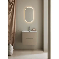 Allaskaappi altaalla Hafa Clay, 600 mm, tumma beige
