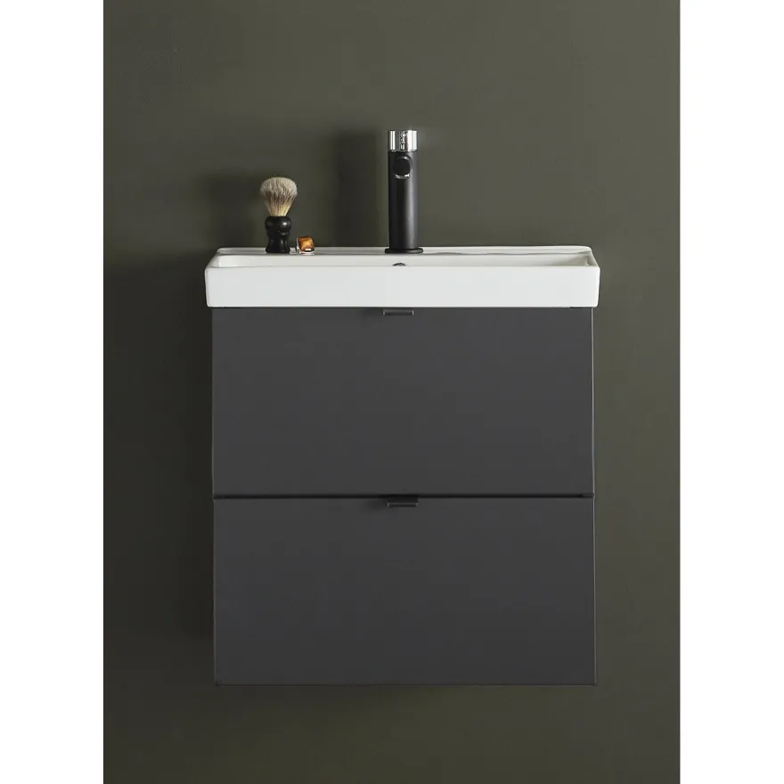 Allaskaappi altaalla Hafa Neat, 560x550mm, 2 laatikkoa, antrasiitti