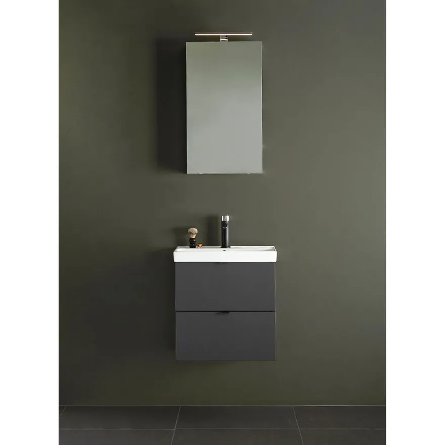 Allaskaappi altaalla Hafa Neat, 560x550mm, 2 laatikkoa, antrasiitti