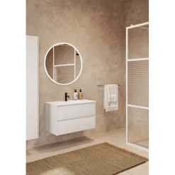 Allaskaappi altaalla Hietakari Luna L03, 784x455x490 mm, valkoinen Duratek-allas, eri värejä
