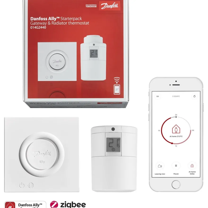 Aloituspakkaus Danfoss Ally, Gateway ja Patteritermostaatti