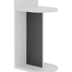 Apupöytä Linento Furniture Dom, valkoinen/antrasiitti
