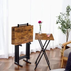 Apupöytä Linento Furniture Versa 4, ruskea