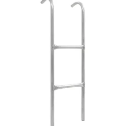 2-askelmaiset trampoliinin tikkaat, teräs, hopea, 102,6 cm