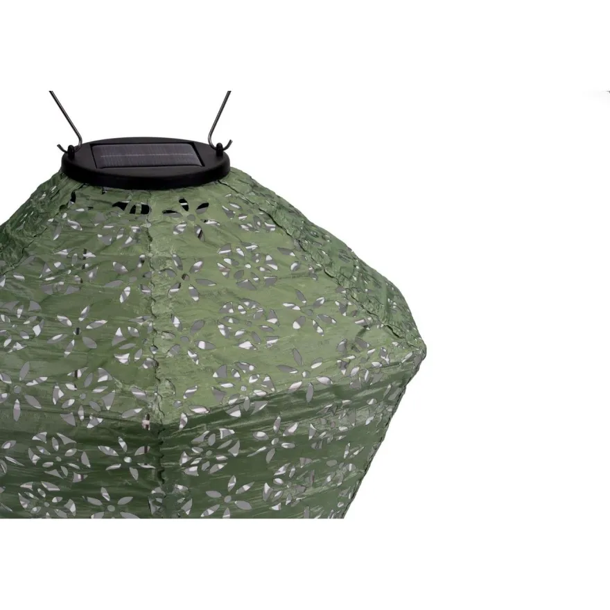 Aurinkokennolyhty Paulmann Pauleen Sunshine Flower, IP44, 3500K, vaaleanvihreä