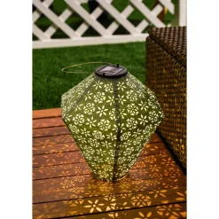 Aurinkokennolyhty Paulmann Pauleen Sunshine Flower, IP44, 3500K, vaaleanvihreä
