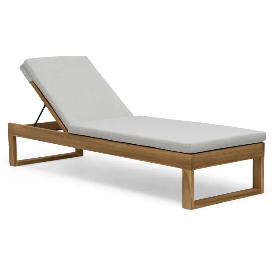 Aurinkosänky Hillerstorp Himmelsnäs, beige/tiikki