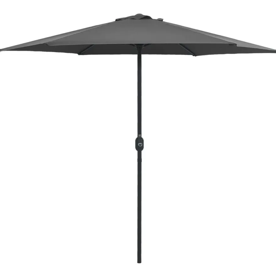 Aurinkovarjo alumiinitanko 270x246 cm antrasiitti