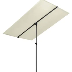 Aurinkovarjo alumiinitanko 2x1,5 m hiekanvalkoinen