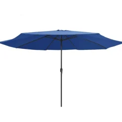 Aurinkovarjo metallirunko 400 cm taivaansininen