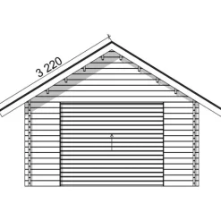 Autotalli LP Garden AT22L, 22m², yhden auton