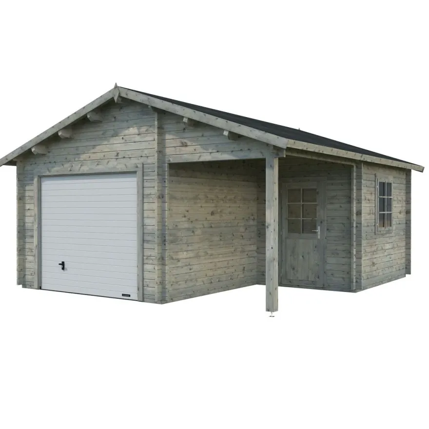 Autotalli Palmako Roger, nosto-ovella, 21,9+5,2m²