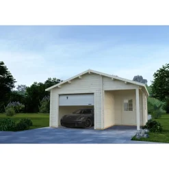 Autotalli Palmako Roger, nosto-ovella, 21,9+5,2m²