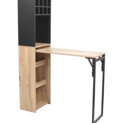Baarikaluste pöydällä Home4You HANNES 44x122(30)xK170 cm, rustiikkinen melamiini, ruskea