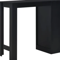 Baaripöytä hyllyllä musta 110x50x103 cm