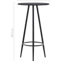 Baaripöytä musta 60x107,5 cm mdf