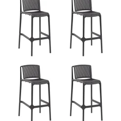 Baarituolisetti Linento Garden Nes Bar, 4kpl, antrasiitti