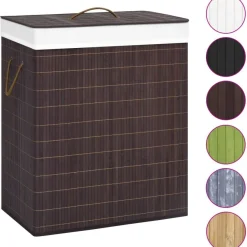 Bambu pyykkikori ruskea 100 l