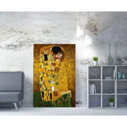 Canvas-taulu Linento Gustav Klimt - The Kiss, 50x70cm, monivärinen