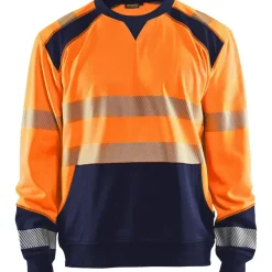 Collegepaita Blåkläder 3541 Highvis, huomio-oranssi/sininen
