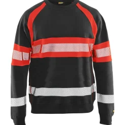 Collegepaita Blåkläder 3359 Highvis, musta/huomiopunainen