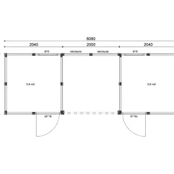 Elementtivarasto Aarni E8M, 8040x2140mm, 17.21m², puuvalmis