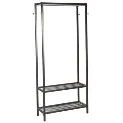 Eteisen hylly Home4You Straight 85x32x180cm, musta