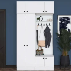 Eteisen säilytyskokonaisuus Linento Furniture EA145, 119.6x226.4cm