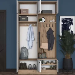Eteisen säilytyskokonaisuus Linento Furniture EA145, 119.6x226.4cm