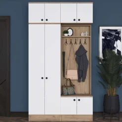 Eteisen säilytyskokonaisuus Linento Furniture EA145, 119.6x226.4cm