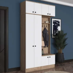 Eteisen säilytyskokonaisuus Linento Furniture EA145, 119.6x226.4cm