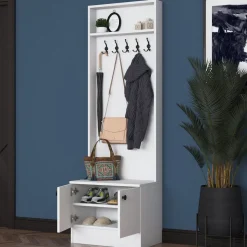 Eteisen säilytyskokonaisuus Linento Furniture M16-1572, valkoinen