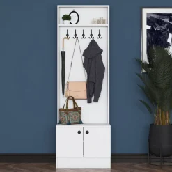 Eteisen säilytyskokonaisuus Linento Furniture M16-1572, valkoinen