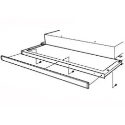 Etulista Franke Slimline F300, 600mm, musta