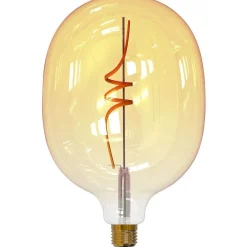 Filamenttilamppu Airam SmartHome SPIRAL FILAMENT, 4.9W, E27, 380lm, 1800-3000K, amber