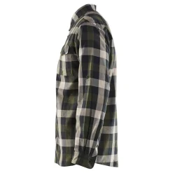 Flanellipaita Blåkläder 3299, oliivinvihreä/musta