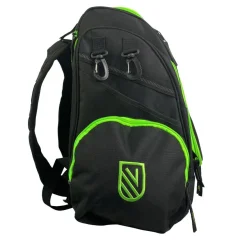 Frisbeegolfreppu Viking Discs Rucksack Pro, yli 20 kiekolle, musta/limenvihreä