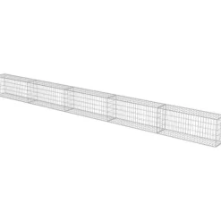 Gabion-kivikori kansilla, galvanoitu teräs, 600x30x50cm