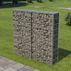Gabion-kivikori kansilla, galvanoitu teräs, 100x20x100cm