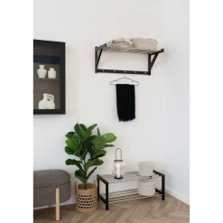 Hattuhylly ja naulakko House Nordic Padova, 78x32 cm, musta